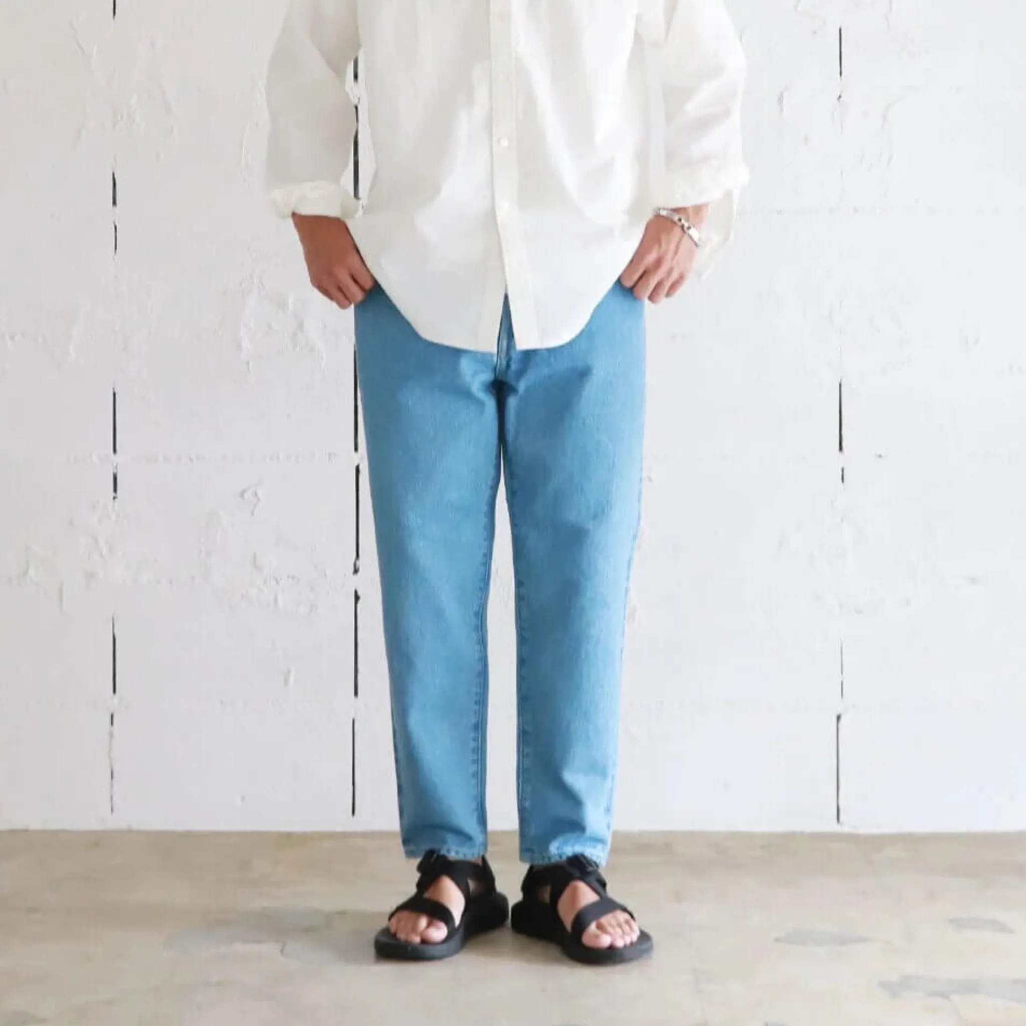 HATSKI 22001 Loose Tapered Jeans Ice Blue* Jeans