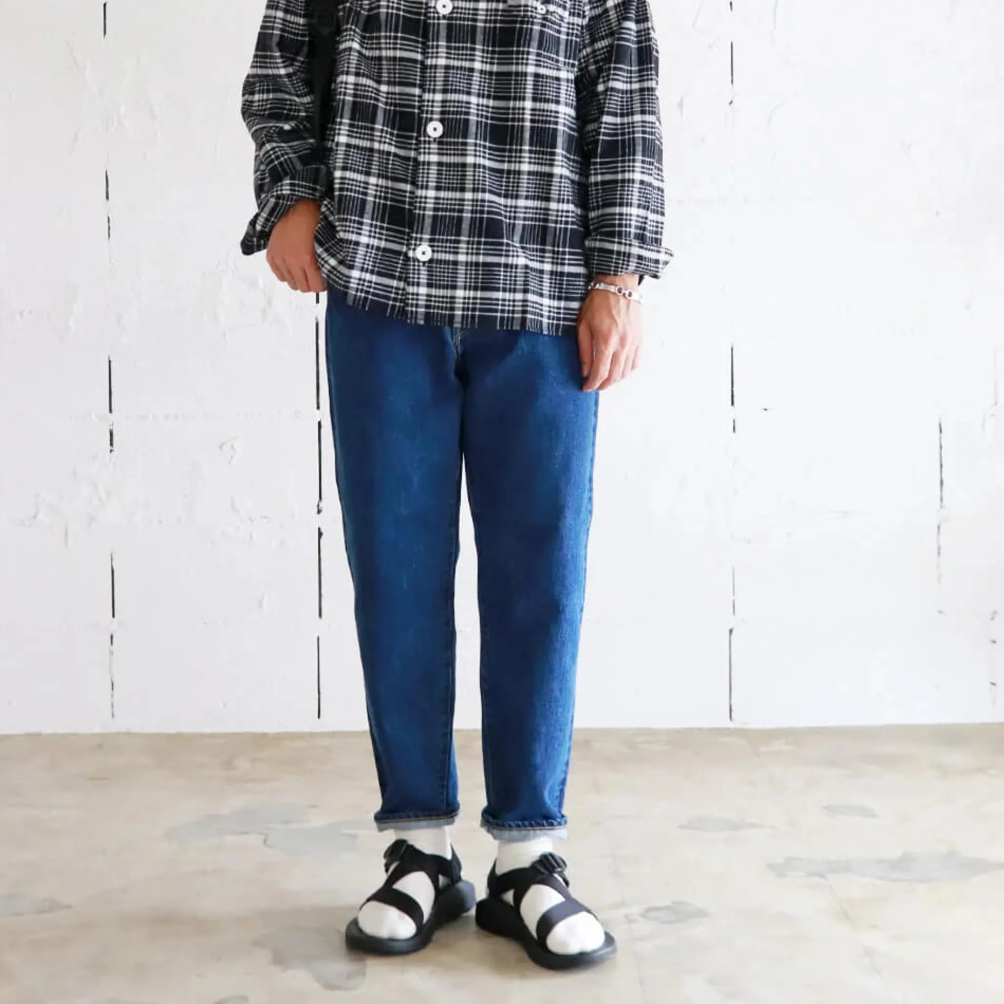 HATSKI 22001 Loose Tapered Jeans Used Blue* Jeans