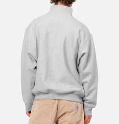 CARHARTT WIP American Scrip Half Zip Ash He* Sweatshirts & Fleeces