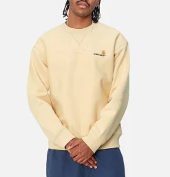 CARHARTT WIP American Script Sweat Rattan* Sweatshirts & Fleeces