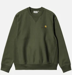 CARHARTT WIP American Script Sweat Tarragon* Sweatshirts & Fleeces