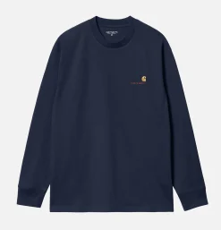 CARHARTT WIP American Tee Ls Air Force Blue* Sweatshirts & Fleeces