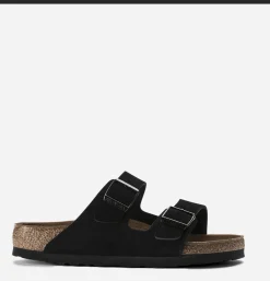 BIRKENSTOCK Arizona Sandals Black Suede Narrow*Women Sandales|Shoes