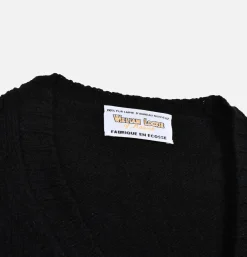 WILLIAM LOCKIE Aryan Cardigan Black* Knitwear