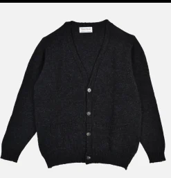 WILLIAM LOCKIE Aryan Cardigan Charcoal* Knitwear