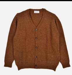 WILLIAM LOCKIE Aryan Cardigan Pecan* Knitwear