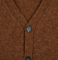 WILLIAM LOCKIE Aryan Cardigan Pecan* Knitwear
