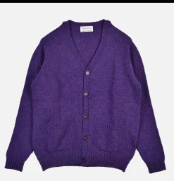 WILLIAM LOCKIE Aryan Cardigan Royal Violet* Knitwear