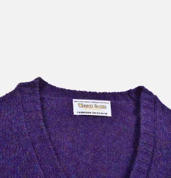 WILLIAM LOCKIE Aryan Cardigan Royal Violet* Knitwear