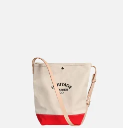 HERITAGE LEATHER COMPANY Canvas Bucket Shoulder Bag Red* Shoulder Bags