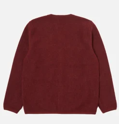 UNIVERSAL WORKS Cardigan Wool Deep Red* Knitwear