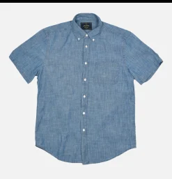 PORTUGUESE FLANNEL Chambray Shirt Ss Blue* Shirts & Polos