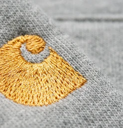 CARHARTT WIP Chase Neck Zip Sweat Grey Heather* Sweatshirts & Fleeces