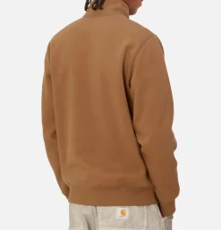 CARHARTT WIP Chase Neck Zip Sweat Tamarind* Sweatshirts & Fleeces
