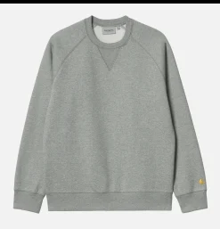 CARHARTT WIP Chase Sweat Grey Heather Gold* Sweatshirts & Fleeces