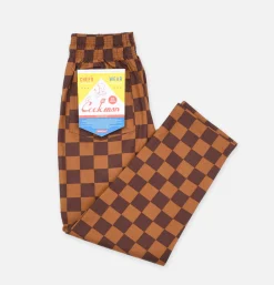 COOKMAN Chef Pant Checker Brown* Works Pant