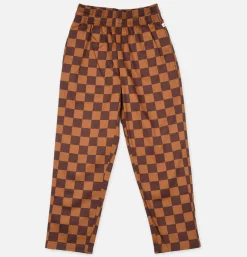 COOKMAN Chef Pant Checker Brown* Works Pant