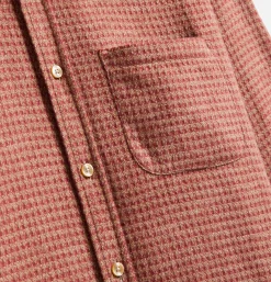 PORTUGUESE FLANNEL Chemise Abstract Pied De Poule Clay* Shirts & Polos