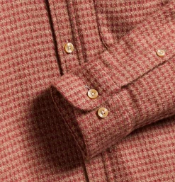 PORTUGUESE FLANNEL Chemise Abstract Pied De Poule Clay* Shirts & Polos