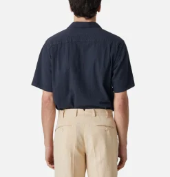 PORTUGUESE FLANNEL Chemise Atlantico Camp Navy* Shirts & Polos