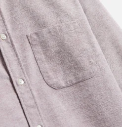 PORTUGUESE FLANNEL Chemise Brushed Oxford Bordeau* Shirts & Polos