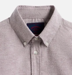 PORTUGUESE FLANNEL Chemise Brushed Oxford Bordeau* Shirts & Polos