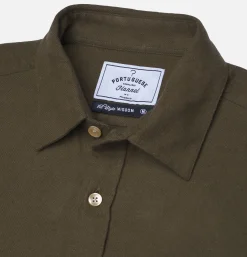 PORTUGUESE FLANNEL Chemise Teca Olive* Shirts & Polos