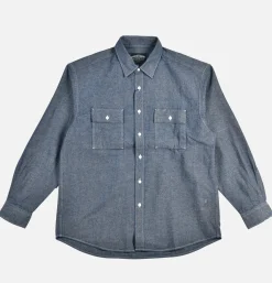 FRIZMWORKS Cigarette Chambray Shirt Blue* Shirts & Polos
