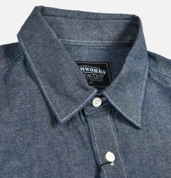 FRIZMWORKS Cigarette Chambray Shirt Blue* Shirts & Polos