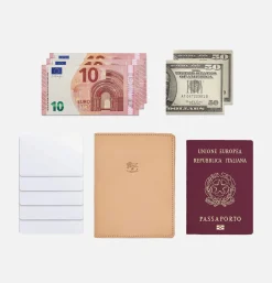 IL BISONTE Cowhide Passport Case Natural* Small Leather Goods