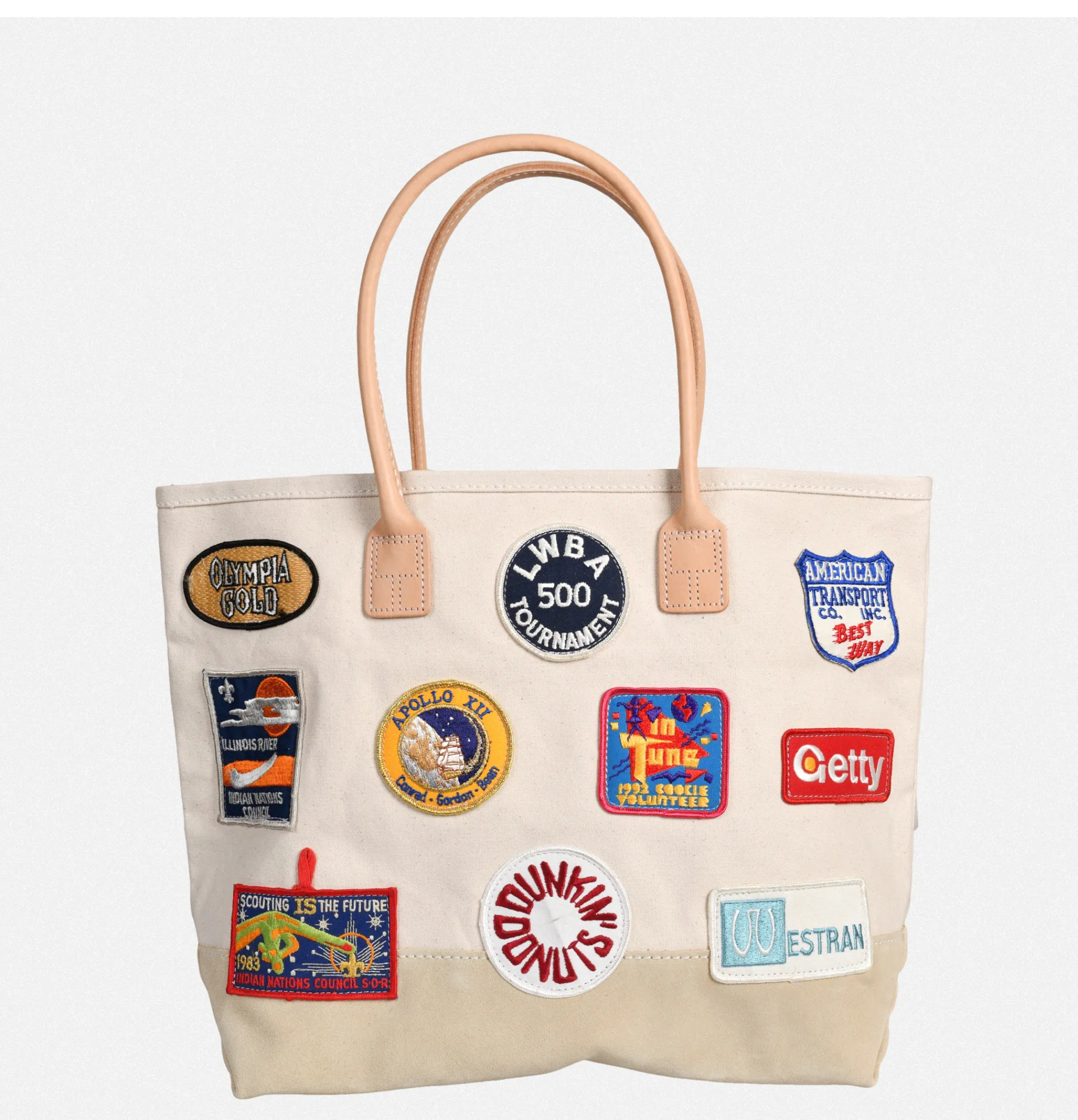 HERITAGE LEATHER COMPANY Daytote With Vintage Patches* Tote-bags