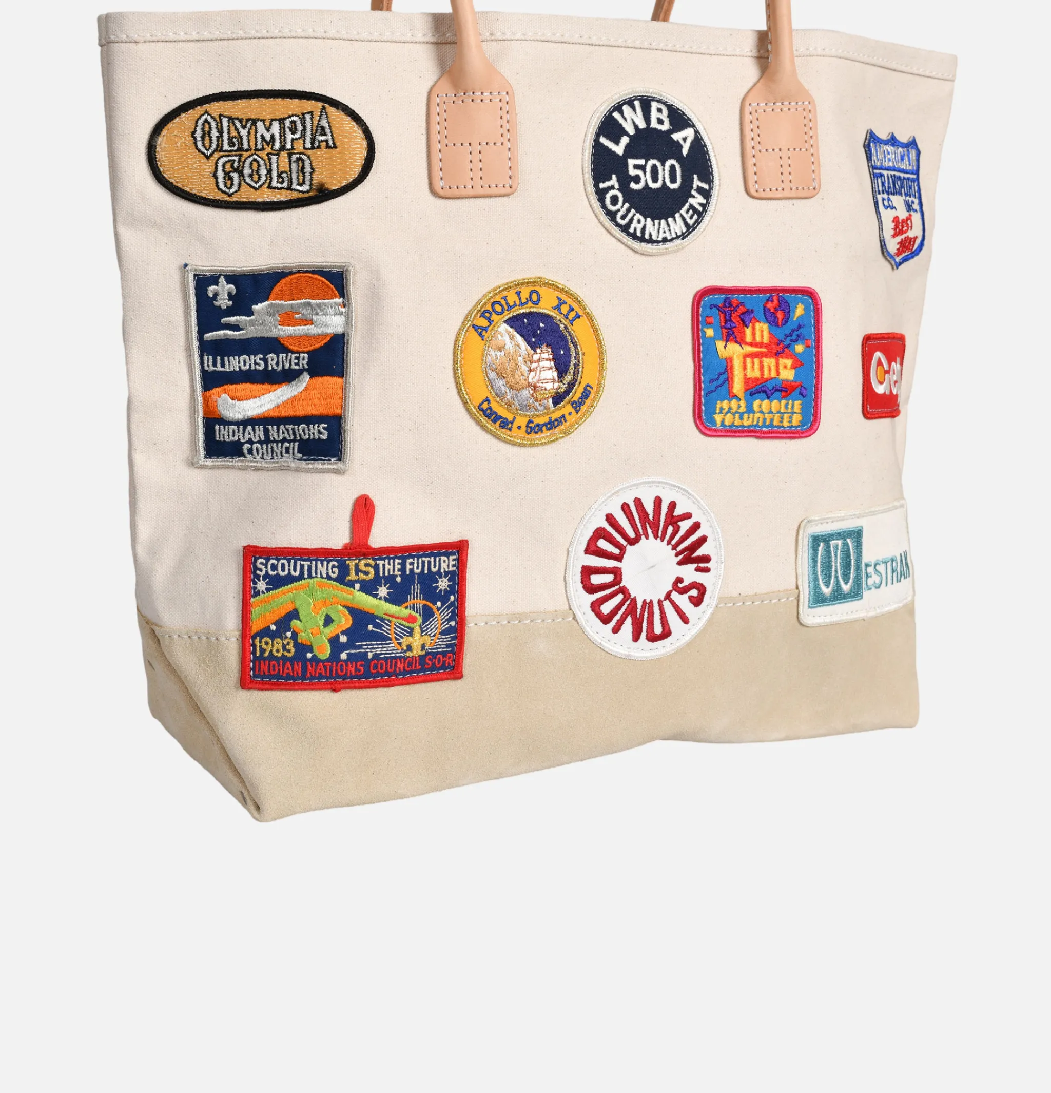 HERITAGE LEATHER COMPANY Daytote With Vintage Patches* Tote-bags