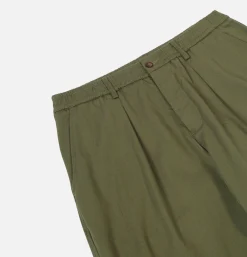 UNIVERSAL WORKS Double Pleat Pant Light Olive* Chinos