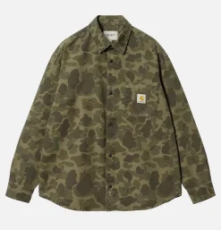CARHARTT WIP Duck Shirt Camo Green* Shirts & Polos
