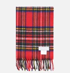 JOSHUA ELLIS Echarpe Cachemire Tartan Red* Gloves • Beanies • Scarves