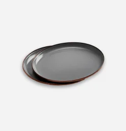 BAREBONES Enamel Deep Plate Set x 2 Grey* Outdoor