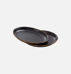 BAREBONES Enamel Deep Plate X 2 Slate Charcoal* Outdoor