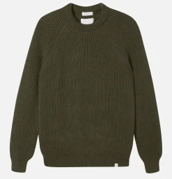 PEREGRINE Ford Crew Knit Olive* Knitwear