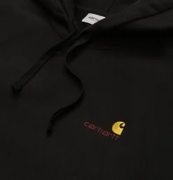 CARHARTT WIP Hooded American Script Black* Sweatshirts & Fleeces