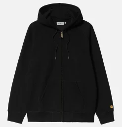 CARHARTT WIP Hooded Chase Jacket Black* Sweatshirts & Fleeces