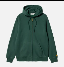 CARHARTT WIP Hooded Chase Jacket Discovery Green* Sweatshirts & Fleeces