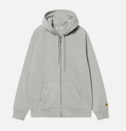 CARHARTT WIP Hooded Chase Jacket Grey Heath* Sweatshirts & Fleeces