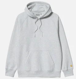CARHARTT WIP Hooded Chase Sweatshirt Ash Grey Heather* Sweatshirts & Fleeces