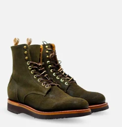 UNMARKED Hunter Derby Boots Olive Suede* Boots