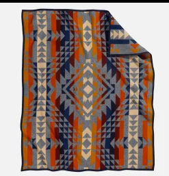 PENDLETON Jacquard Napped Throw Grey* Maison