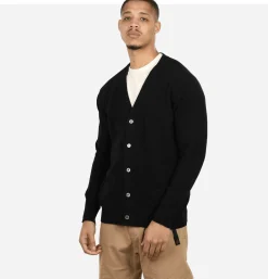 WILLIAM LOCKIE Lambswool Cardigan Black* Knitwear