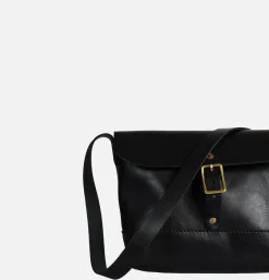 HERITAGE LEATHER COMPANY Leather Mini Shoulder Bag Black* Shoulder Bags