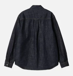 CARHARTT WIP Lincoln Shirt Blue Rinsed* Shirts & Polos
