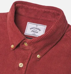 PORTUGUESE FLANNEL Lobo Cord Shirt Bordeaux* Shirts & Polos