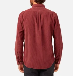 PORTUGUESE FLANNEL Lobo Cord Shirt Bordeaux* Shirts & Polos